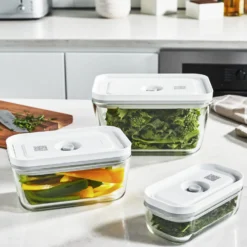 ZWILLING Set de bo&icirc;tes sous vide, S/M/L / 3-pcs, Verre, Gris Clearance