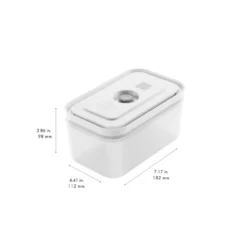ZWILLING Set de boîtes sous vide, S/M/L / 3-pcs, Plastique, semi transparent-Gris New