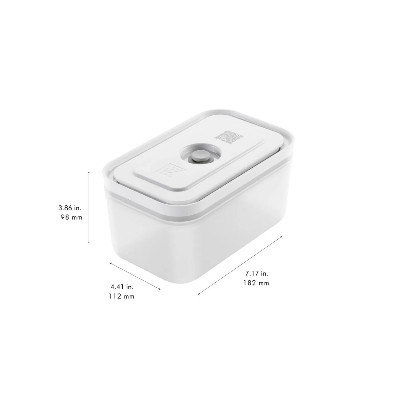 ZWILLING Set de boîtes sous vide, S/M/L / 3-pcs, Plastique, semi transparent-Gris New