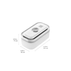 ZWILLING Set de boîtes sous vide, S/M/L / 3-pcs, Plastique, semi transparent-Gris New