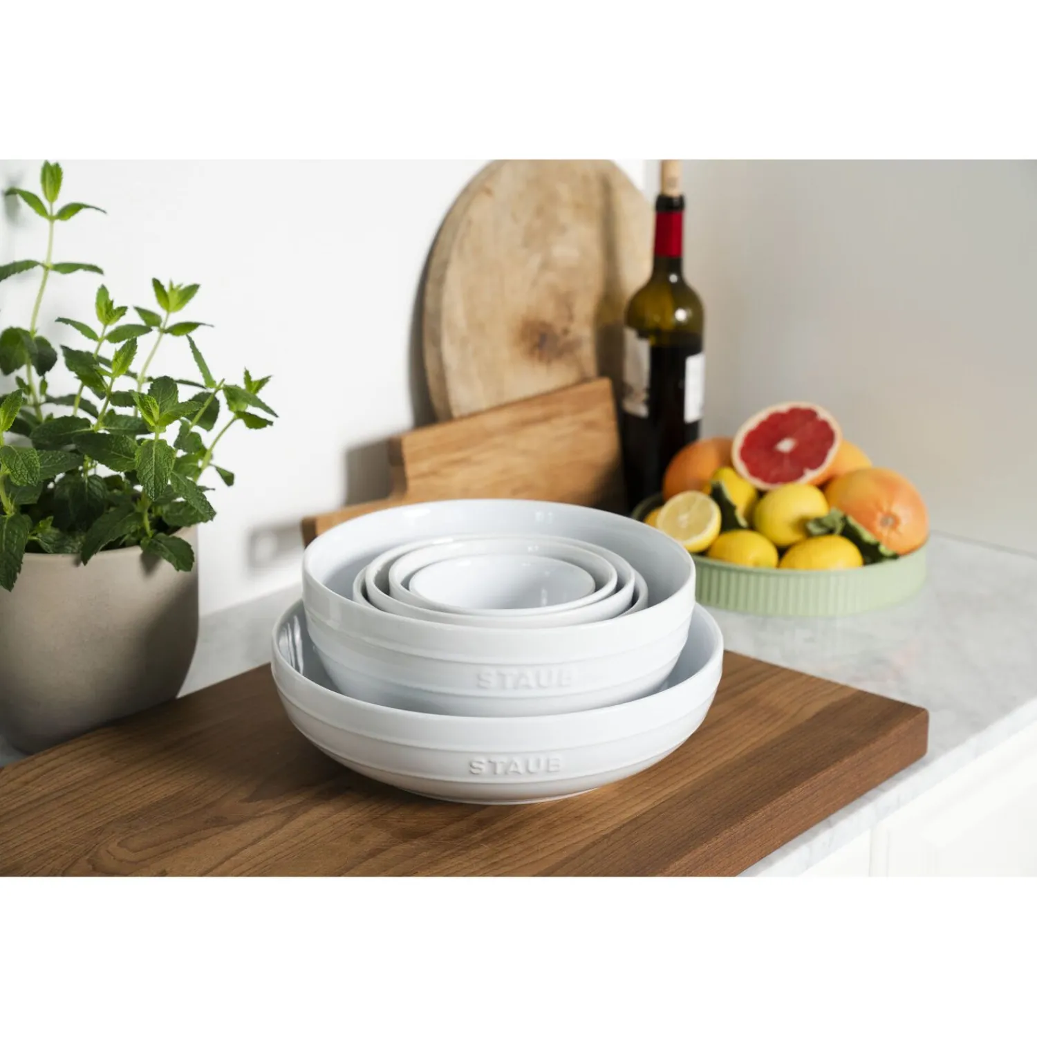ZWILLING Set de bols avec couvercles sous vide, 4-pcs. /M/L/18/24cm, blanc, Céramique Outlet