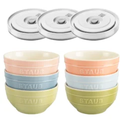 ZWILLING Set de bols avec couvercles sous vide, 9-pcs. /S/12 cm, couleurs mélangées, Céramique Online