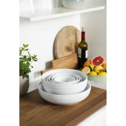 ZWILLING Set de bols avec pompe et couvercles sous vide, 5-pcs. /M/L/ 18/24cm, blanc, Céramique Best