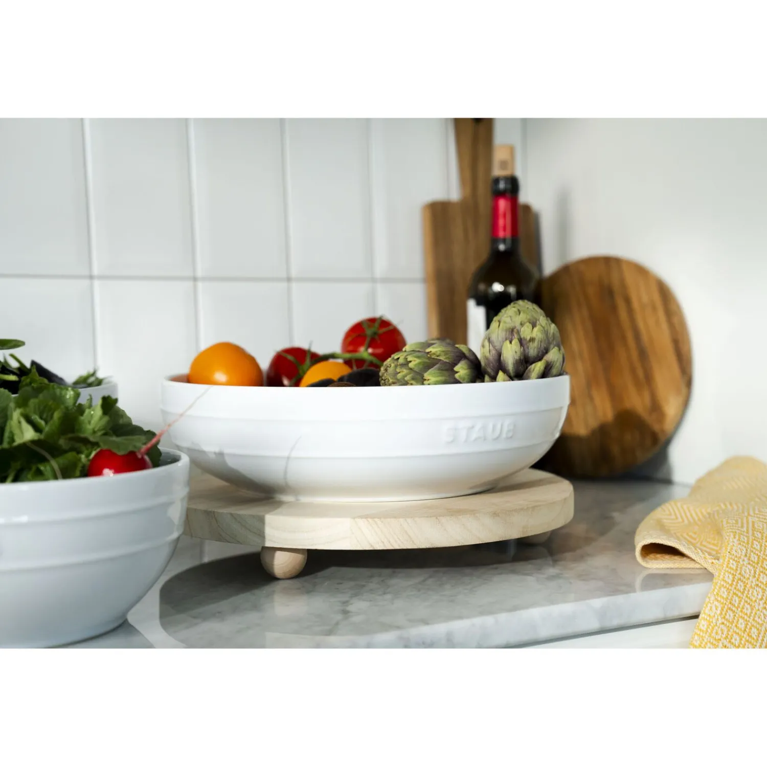 ZWILLING Set de bols avec pompe et couvercles sous vide, 5-pcs. /M/L/ 18/24cm, blanc, Céramique Best