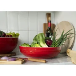 ZWILLING Set de bols avec pompe et couvercles sous vide, 5-pcs. /M/L/18/24cm, cerise, Céramique Best