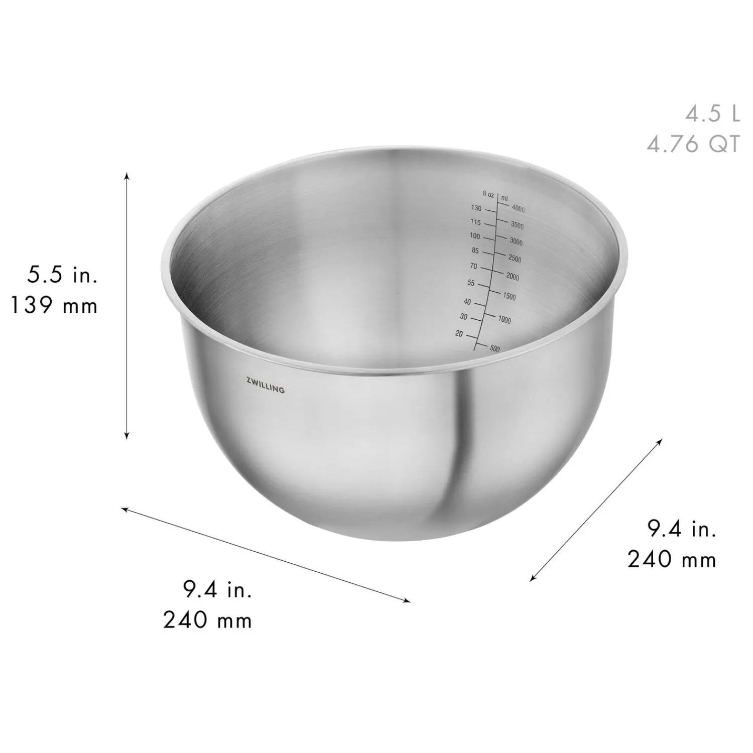 ZWILLING Set de bols S/M/L / 3-pcs, Acier inoxydable, Argent Hot