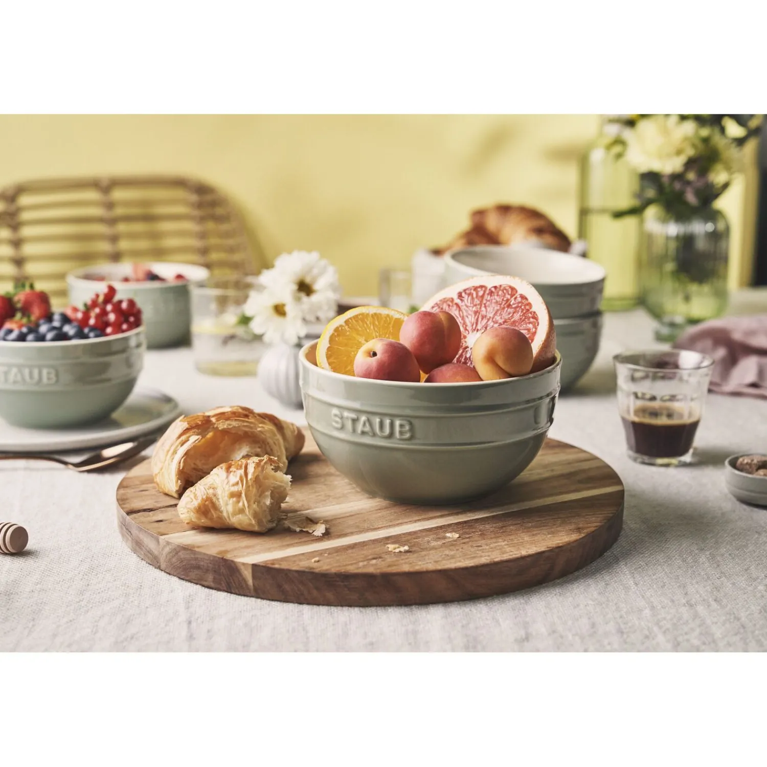 ZWILLING Set de bols sous vide avec couvercle, 10-pcs. /S/M/L, eucalyptus / transparent, Céramique