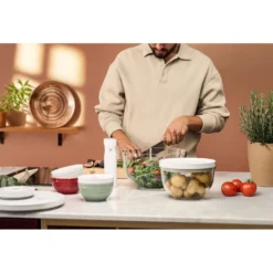 ZWILLING Set de bols sous vide avec couvercle, 10-pcs. /S/M/L, cerise / transparent, Céramique / Verre New