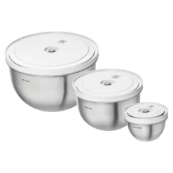 ZWILLING Set de bols sous vide S/M/L / 6-pcs, Acier inoxydable, Blanc argenté Online