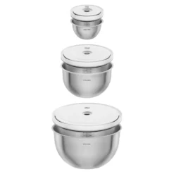 ZWILLING Set de bols sous vide S/M/L / 6-pcs, Acier inoxydable, Blanc argenté Online