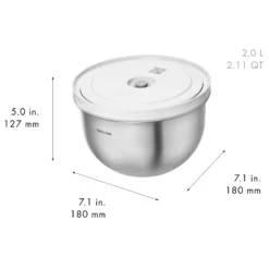 ZWILLING Set de bols sous vide S/M/L / 6-pcs, Acier inoxydable, Blanc argenté Online