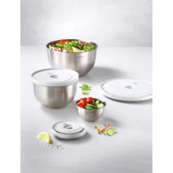 ZWILLING Set de bols sous vide S/M/L / 6-pcs, Acier inoxydable, Blanc argenté Online