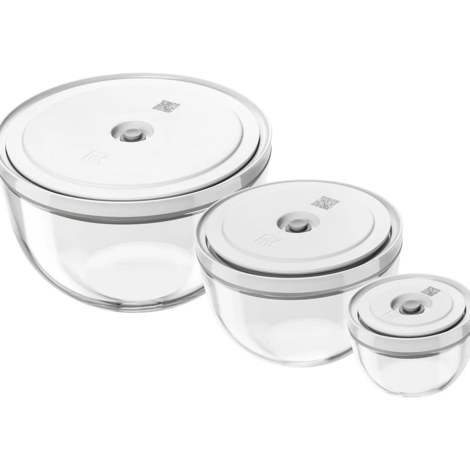ZWILLING Set de bols sous vide S/M/L / 6-pcs, Verre, transparent-blanc Sale