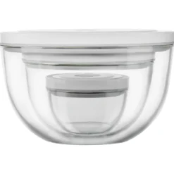 ZWILLING Set de bols sous vide S/M/L / 6-pcs, Verre, transparent-blanc Sale