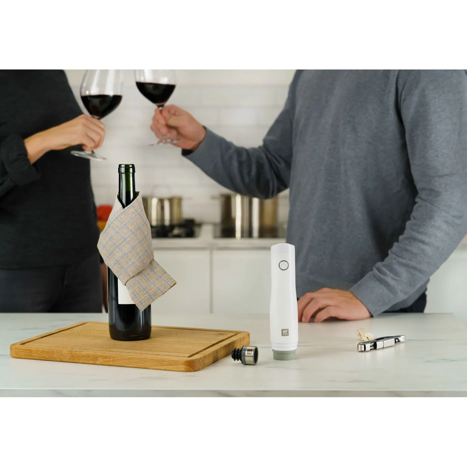 ZWILLING Set de bouchons de vin sous vide, 2-pcs, Gris New