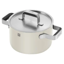 ZWILLING Set de casseroles et poêles, 5-pcs, Inox 18/10 Blanc ivoire Sale