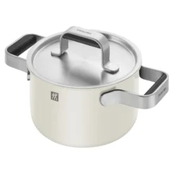 ZWILLING Set de casseroles et poêles, 5-pcs, Inox 18/10 Blanc ivoire Sale