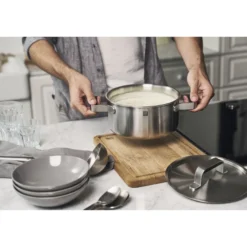 ZWILLING Set de casseroles et poêles, 5-pcs, Inox 18/10 Argent Online