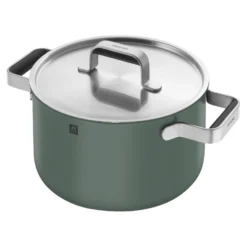 ZWILLING Set de casseroles et poêles, 5-pcs, Inox 18/10 Vert