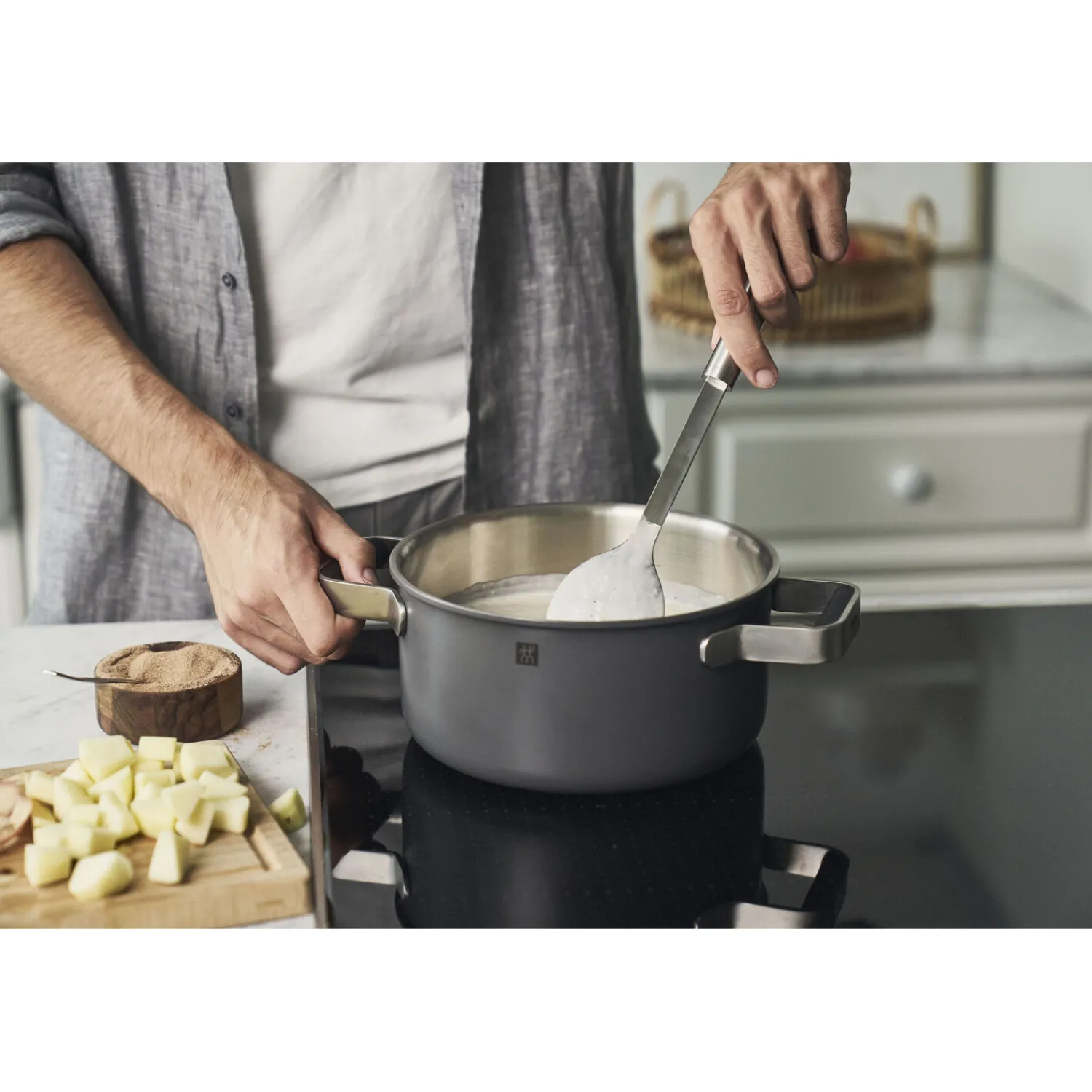 ZWILLING Set de casseroles et poêles, 5-pcs, Inox 18/10 Gris Online