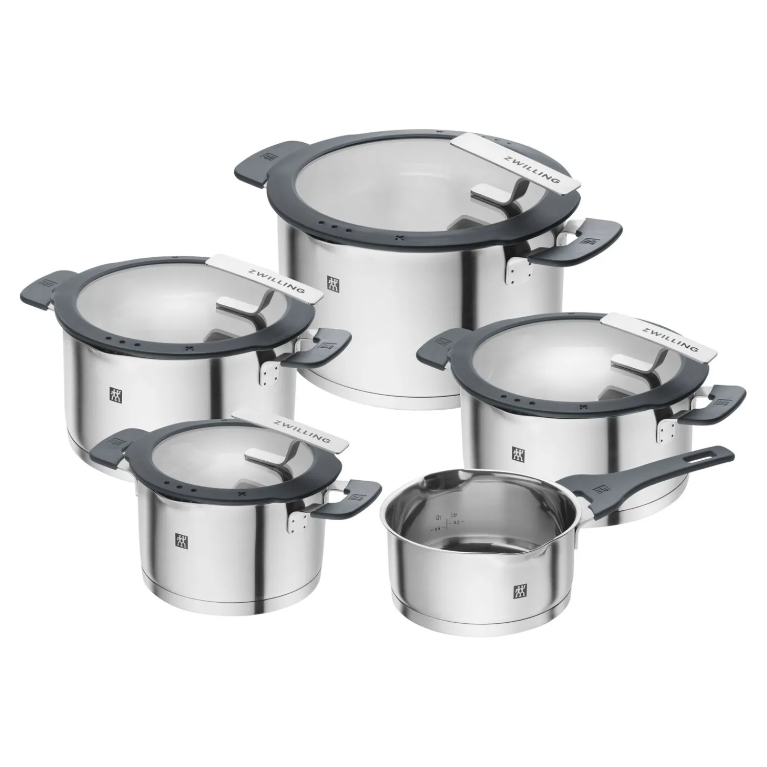 ZWILLING Set de casseroles, 5-pcs, Acier inoxydable Best