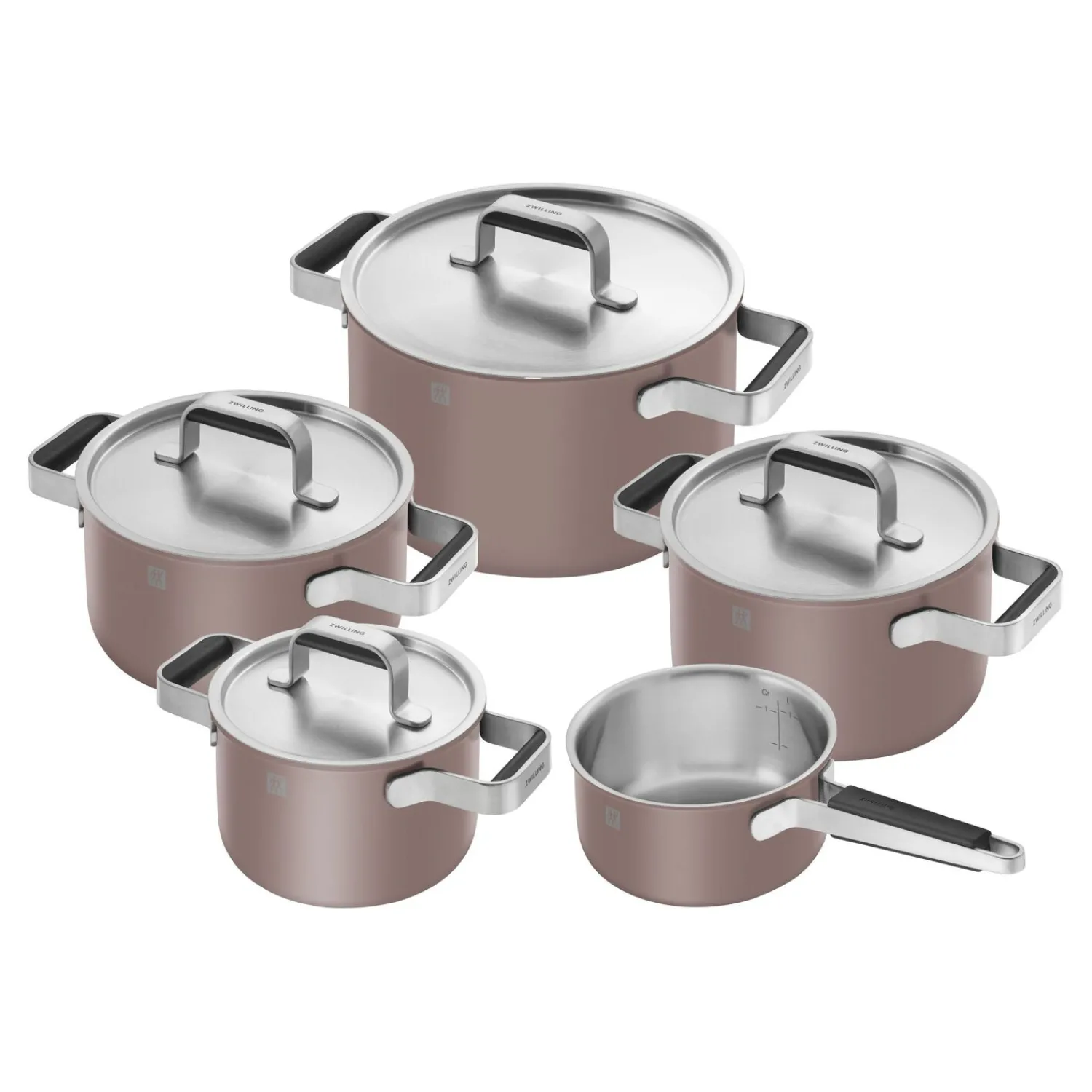 ZWILLING Set de casseroles, 5-pcs, Inox 18/10 Rosée Clearance