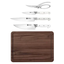 ZWILLING Set de couteaux avec planche à découper et ciseaux, 5-pcs. Discount