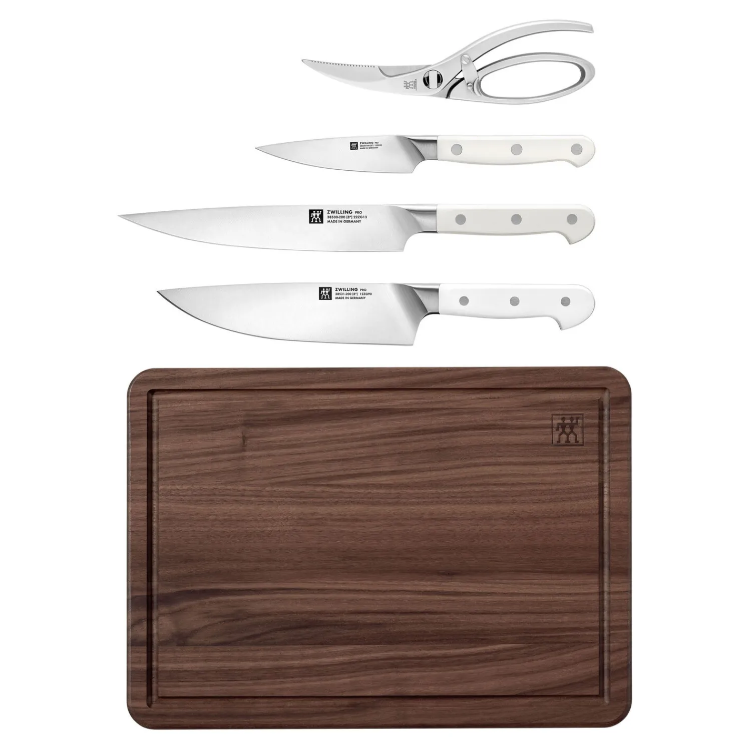 ZWILLING Set de couteaux avec planche à découper et ciseaux, 5-pcs. Discount