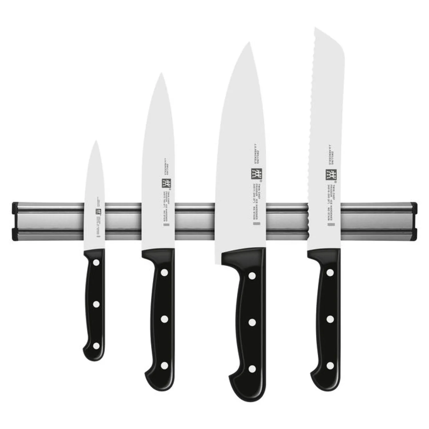 ZWILLING Set de couteaux Twin Chef 2 avec barre magnétique, 5-pcs. /10/16/20/45 cm, argent, Aluminium Hot