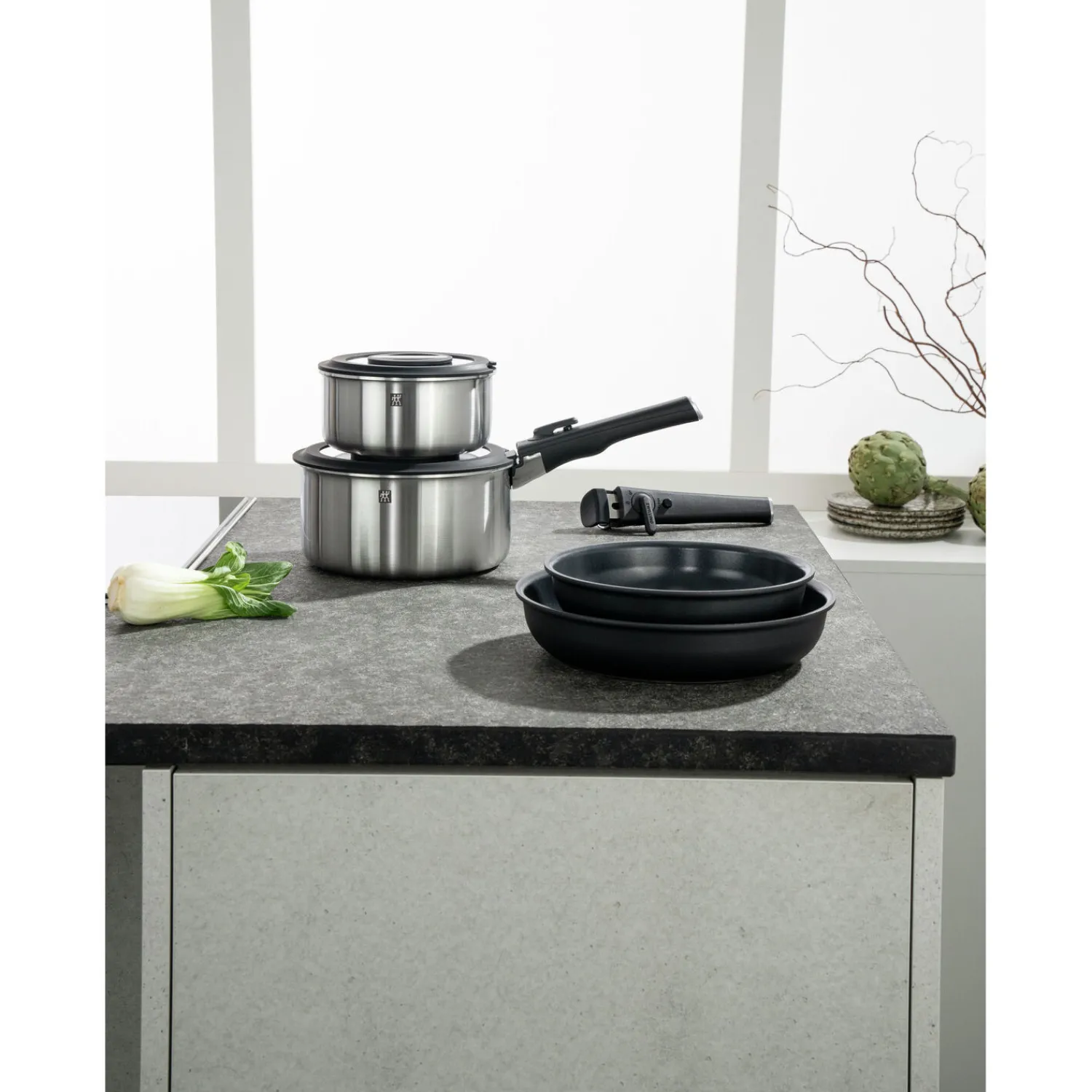 ZWILLING Set de démarrage avec poêles, casseroles, couvercles et poignées, 8 pcs. Best