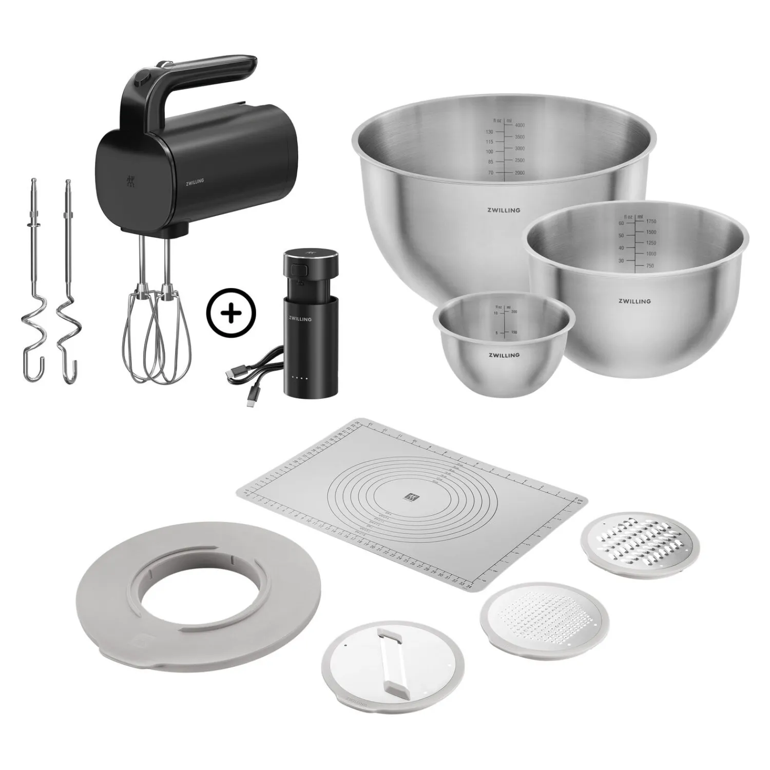 ZWILLING Set de démarrage pour pâtisserie avec batteur électrique, bols et accessoires, 11-pcs. Online