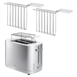 ZWILLING Set de grille-pain, grille pour sandwichs & viennoiserie, 4-pcs., argent / blanc, Acier Best