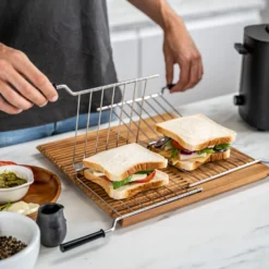 ZWILLING Set de grille-pain, grille pour sandwichs & viennoiserie, 4-pcs., argent / blanc, Acier Best