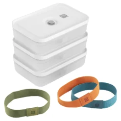 ZWILLING Set de lunch box sous vide, L plate / 6-pcs, Plastique, semi transparent-Gris Sale