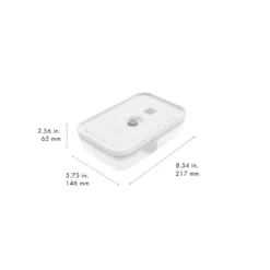 ZWILLING Set de lunch box sous vide, L plate / 6-pcs, Plastique, semi transparent-Gris Sale