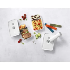 ZWILLING Set de lunch box sous vide, L plate / 6-pcs, Plastique, semi transparent-Gris Sale
