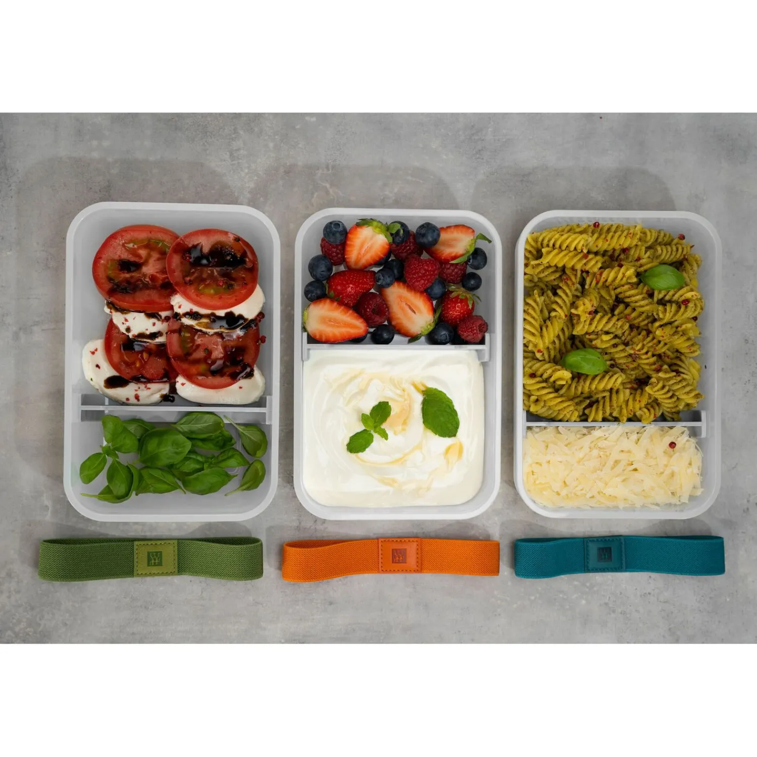 ZWILLING Set de lunch box sous vide, L plate / 6-pcs, Plastique, semi transparent-Gris Sale