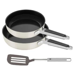 ZWILLING Set de poêles avec poêle de 28cm, poêle de 24cm et spatule en silicone, 3-pcs. Sale