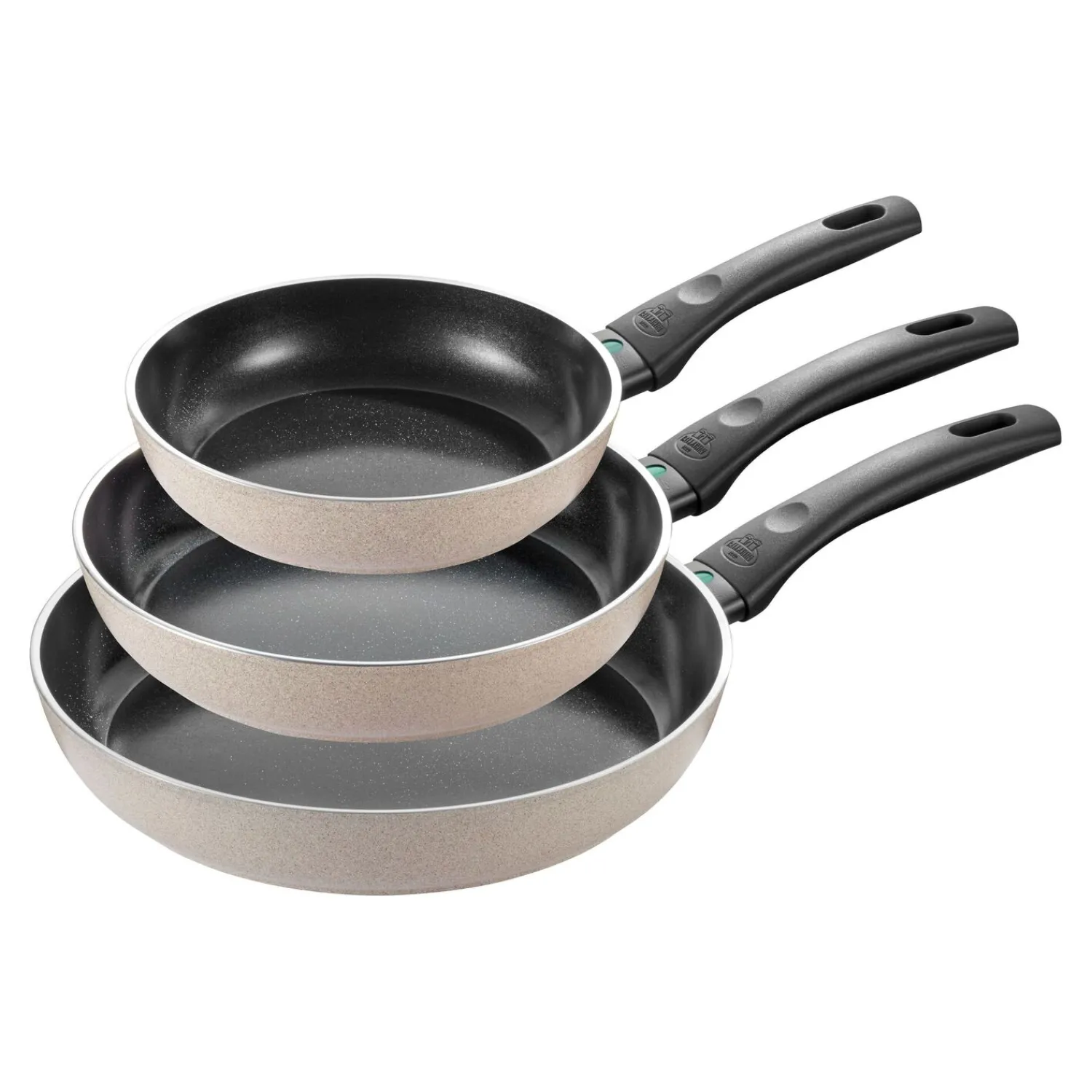 BALLARINI Set de poêles, 3-pcs. /20/24/28 cm, beige, Aluminium New