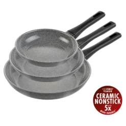 ZWILLING Set de poêles, 3-pcs. /20/24/28 cm, gris, Aluminium New