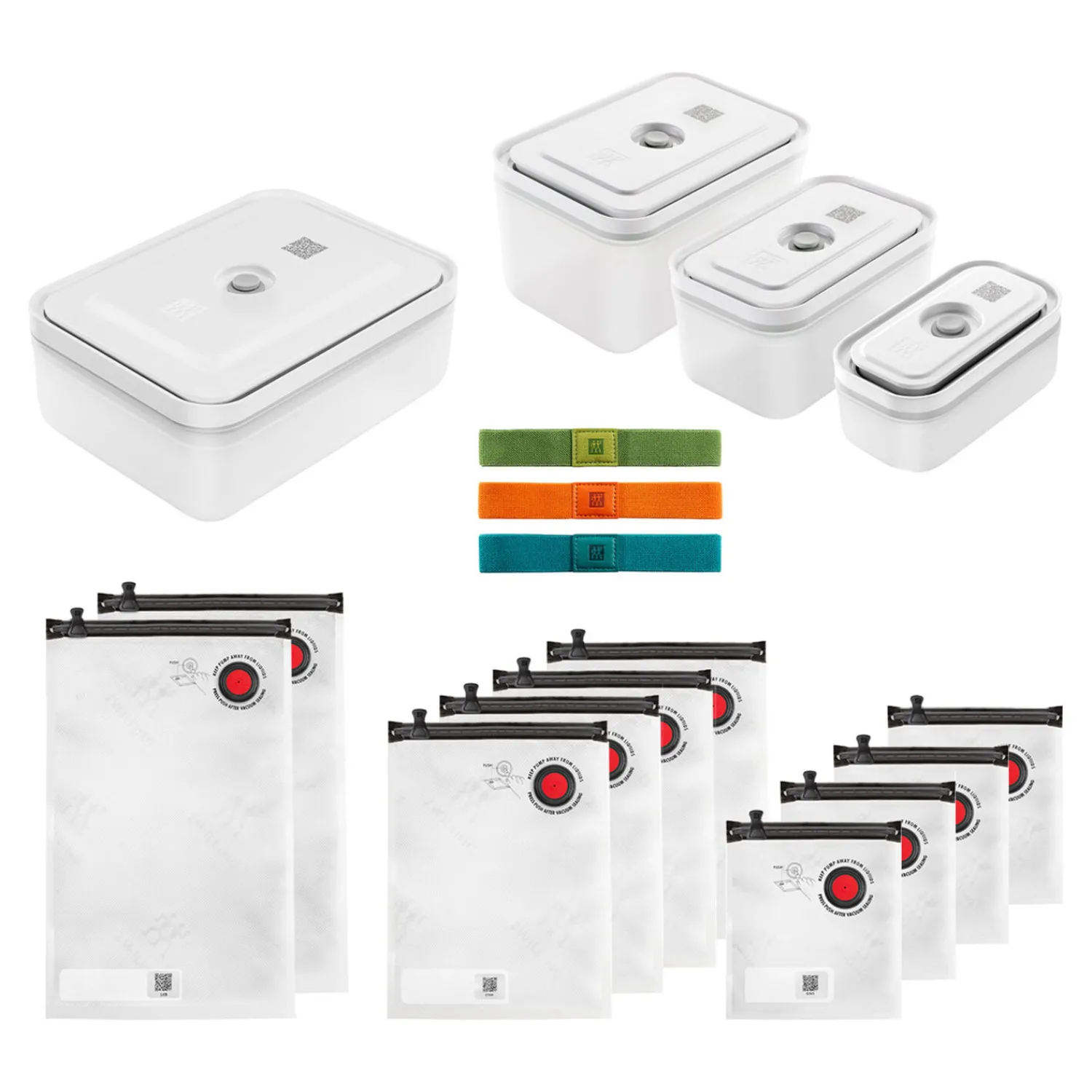 ZWILLING Set de sous-vide boîtes & accessoires, 17-pcs. /S/M/L, couleurs mélangées, Plastique Sale