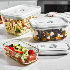 ZWILLING Set de sous-vide bo&icirc;tes avec pompe & accessoires, 20-pcs. /S/M/L, couleurs mélangées, Verre