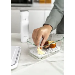 ZWILLING Set d’accessoires sous vide pour boîtes en verre, M/L / 2-pcs Blanc