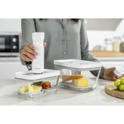 ZWILLING Set d’accessoires sous vide pour boîtes en verre, M/L / 2-pcs Blanc