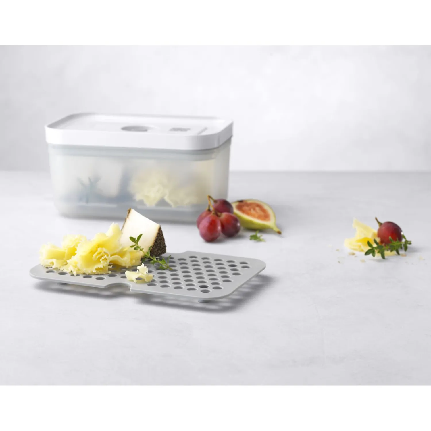 ZWILLING Set d’accessoires sous vide pour boîtes en plastique, M/L / 2-pcs Gris Outlet