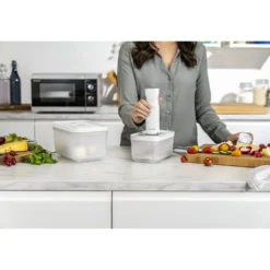 ZWILLING Set d’accessoires sous vide pour boîtes en plastique, M/L / 2-pcs Gris Outlet
