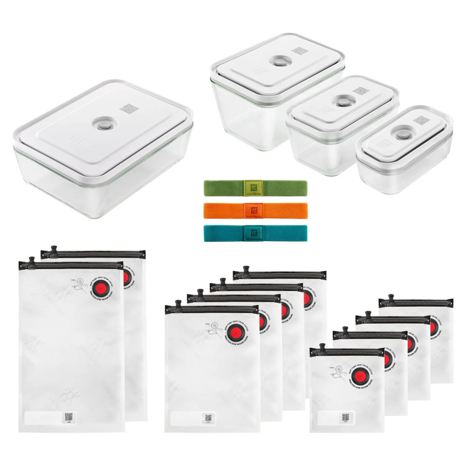 ZWILLING Set sous vide boîtes & accessoires, 17-pcs. /S/M/L, couleurs mélangées, Verre / Plastique Online
