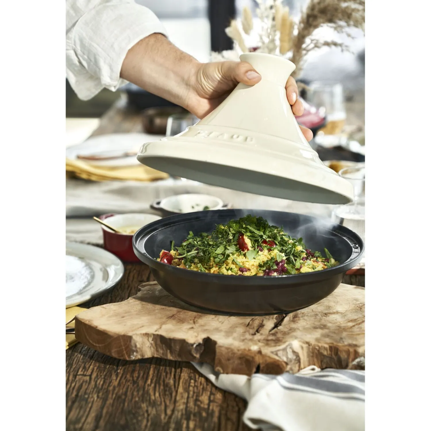 Staub Tajine 28 cm, Fonte, Cream New
