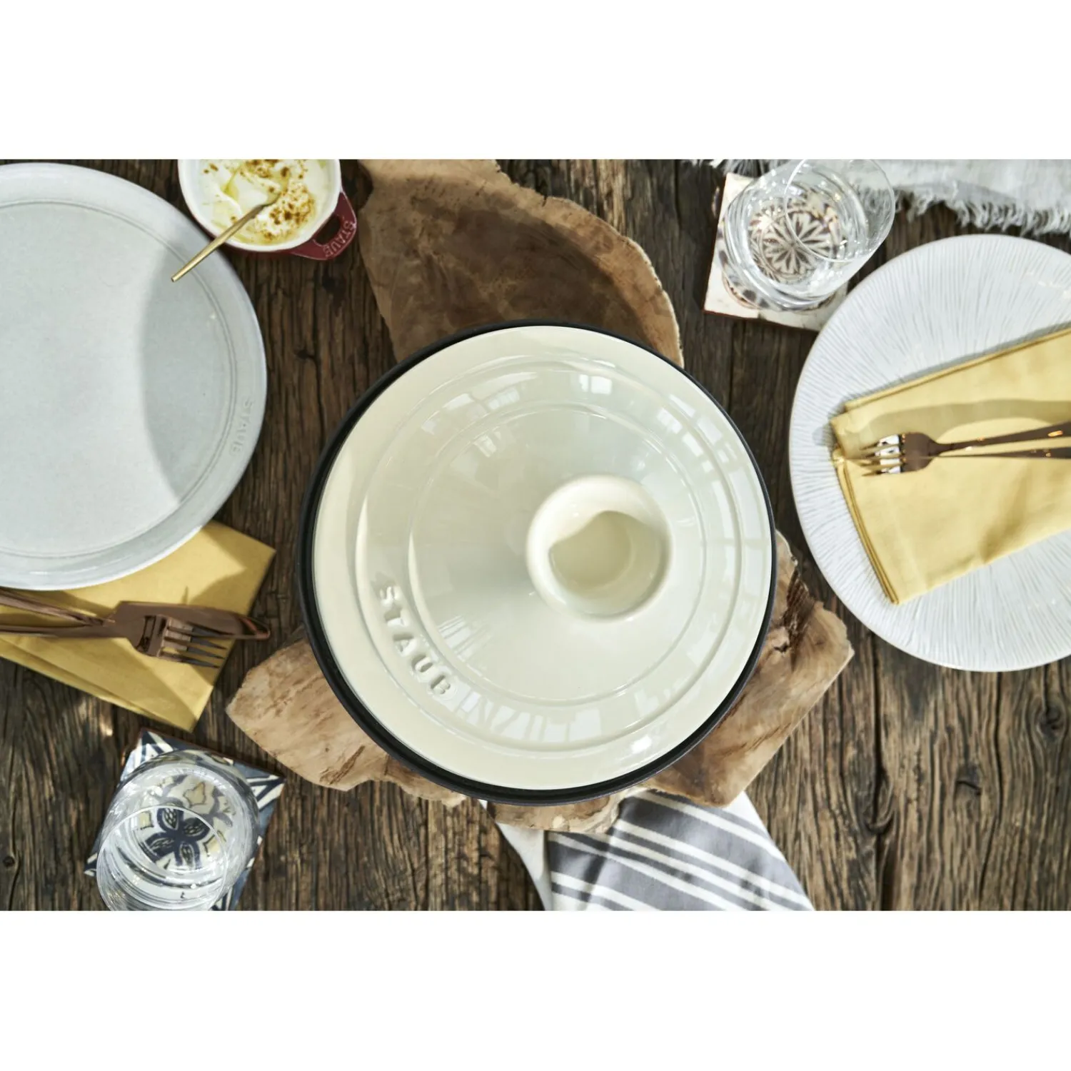 Staub Tajine 20 cm, Fonte, Cream