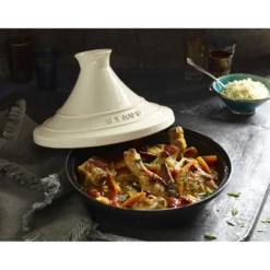 Staub Tajine 20 cm, Fonte, Cream